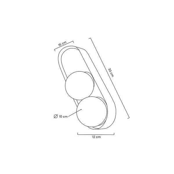 MOOSEE lampa ścienna DROPS 2 czarna - Moosee
